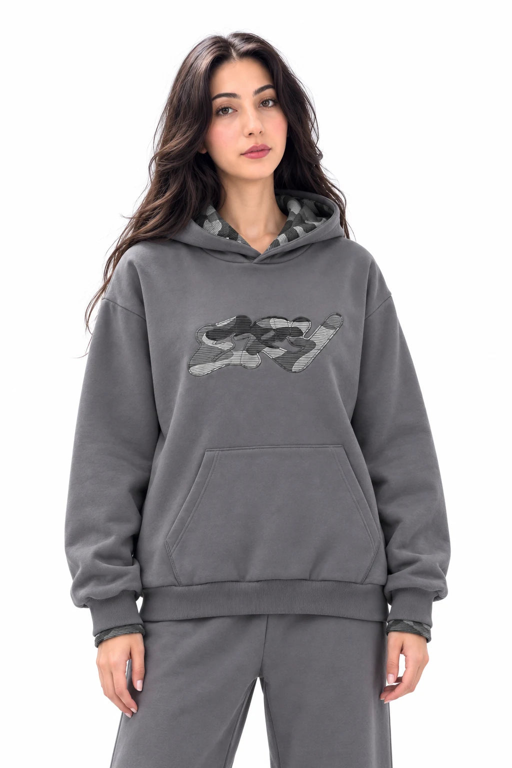 Antrasit Camo Hoodie