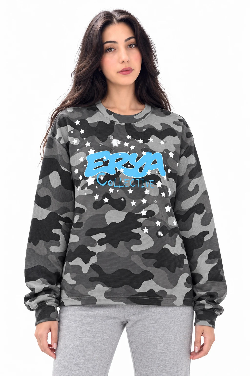 Mavi Logo Camo Sweatshirt